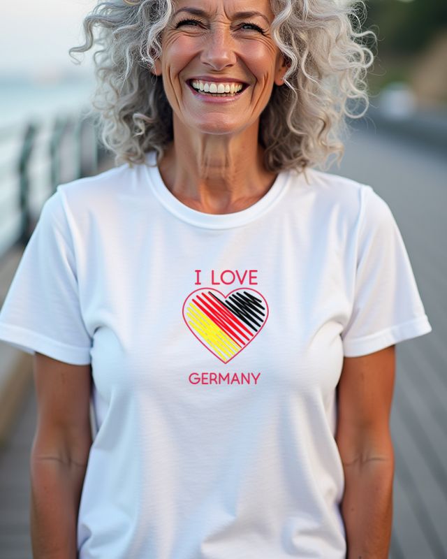 I Love Germany - Herz in Schwarz Rot Gold – T-Shirt