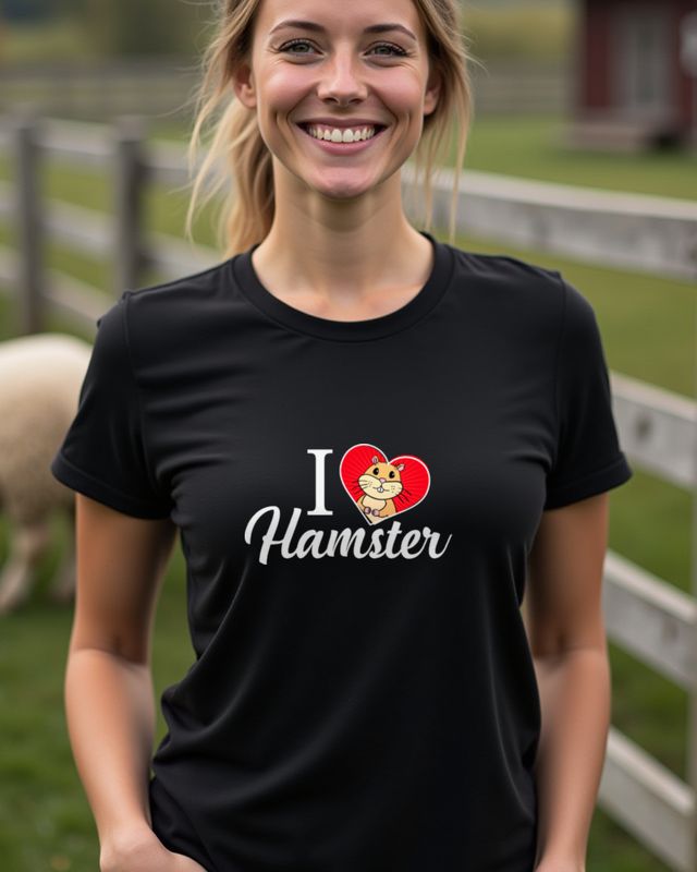 I love Hamster - Süßes Geschenk für Hamsterfans – T-Shirt