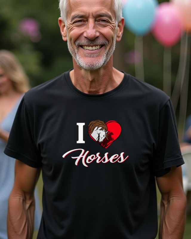 I love Horses - Geschenk für Reiterinnen und Pferdefans – T-Shirt