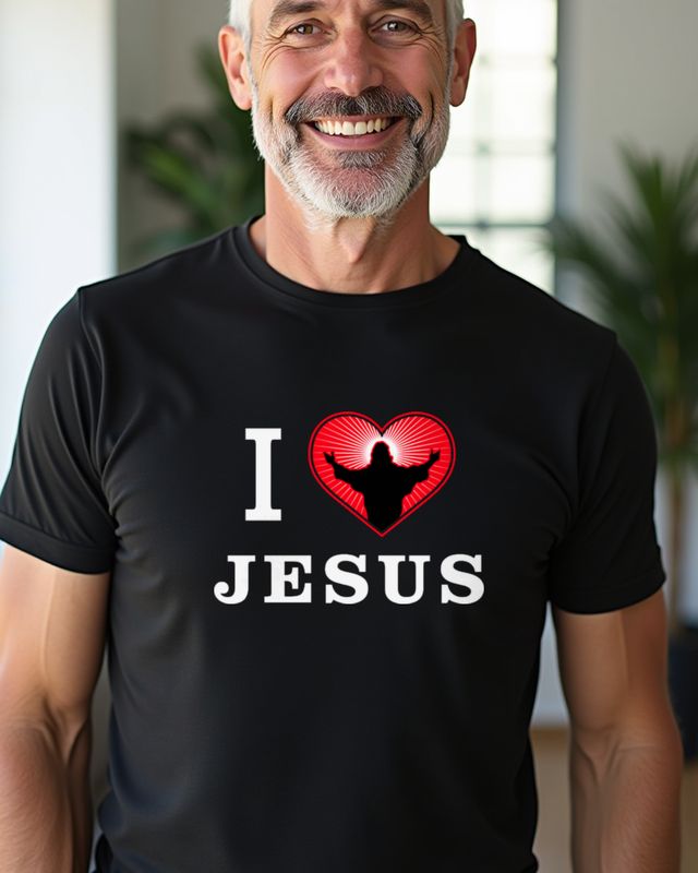 I love Jesus - Christliches Geschenk für Gläubige – T-Shirt