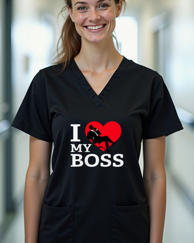 I love my Boss - Lustiges Geschenk für Chef und Team – T-Shirt