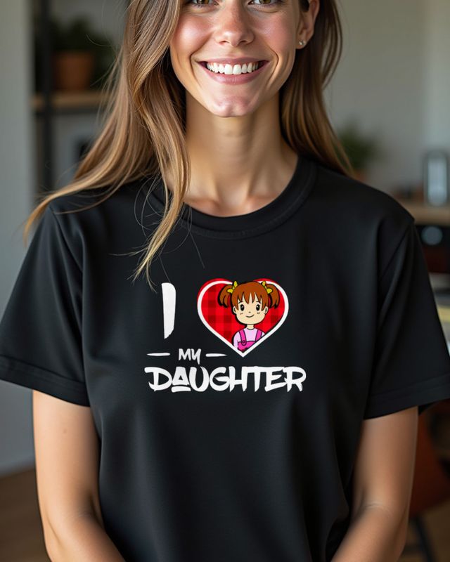 I Love My Daughter - Proud Mom and Dad Heart Gift – T-Shirt
