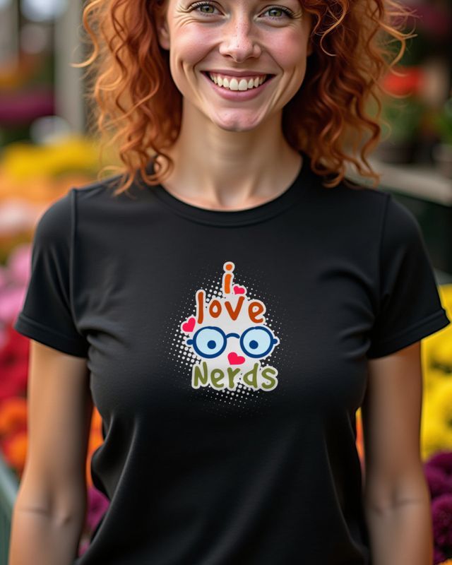 I love Nerds and Freaks - Funny Geek and Gamer Gift – T-Shirt