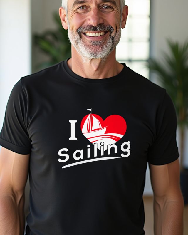 I Love Sailing Heart - Sailing Gift for Sailors – T-Shirt