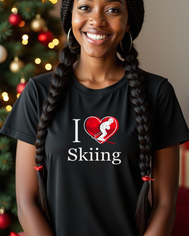 I love Skiing - Gift for Skiers and Winter Sports Fans – T-Shirt