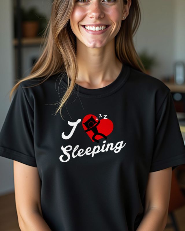 I love Sleeping - Lustiges Geschenk für Langschläfer – T-Shirt