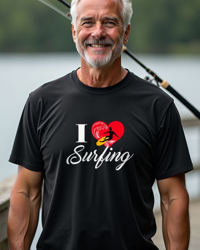 I Love Surfing Heart - Surfer Gift for Wave Riders
