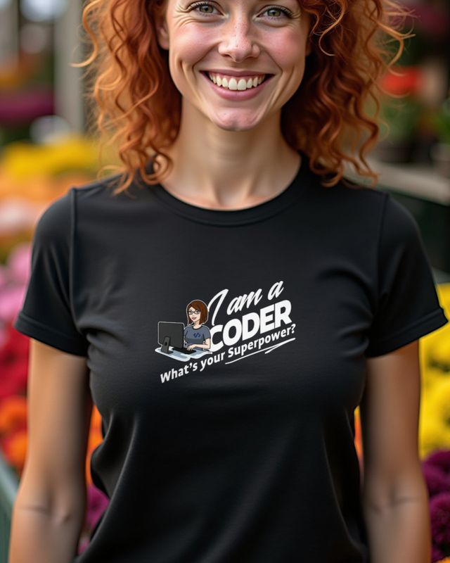 I’m a Coder What’s your Superpower - Female Programmer Gift – T-Shirt