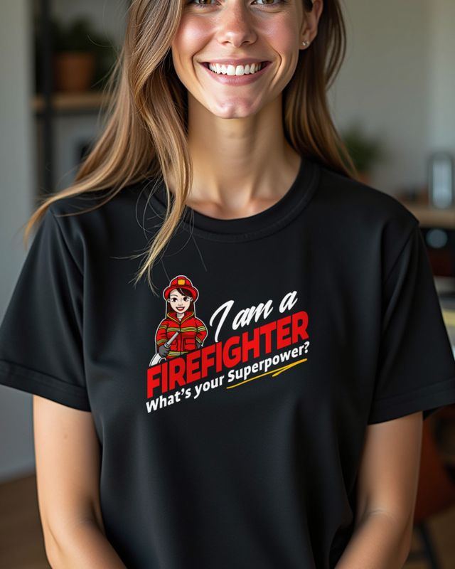 I’m a Firefighter What’s your Superpower - Feuerwehrfrau – T-Shirt