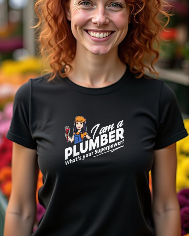 I’m a Plumber What’s your Superpower - Female Plumber Tee – T-Shirt