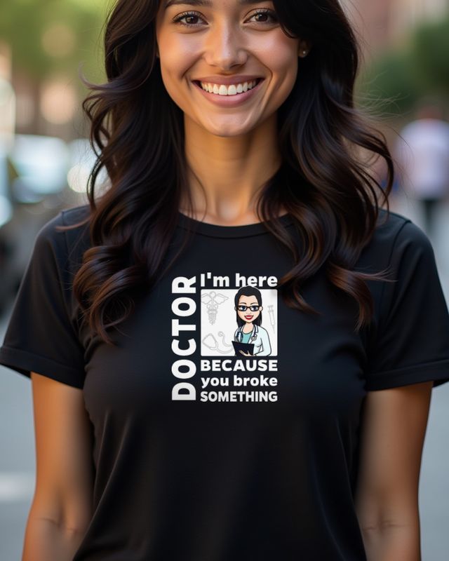 I’m Here - Lustiges Shirt für Ärztinnen mit Spruch – T-Shirt