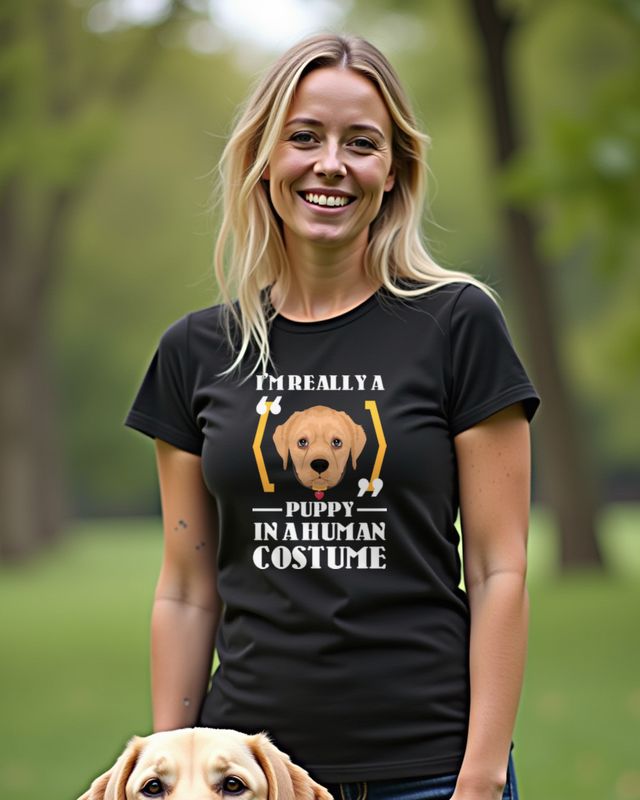 Puppy in a Human Costume - Labrador Welpe – T-Shirt