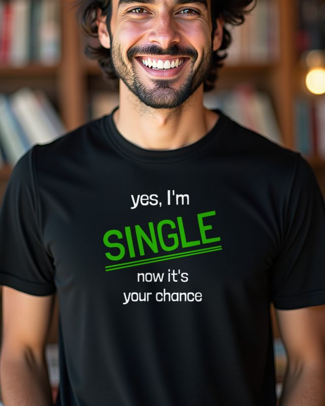 I’m Single Now It Is Your Chance - Funny Single Saying – T-Shirt