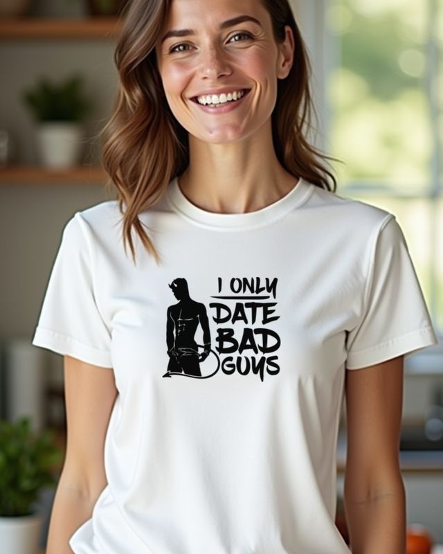 I only Date Bad Boys - Frecher Dating Spruch für Frauen – T-Shirt