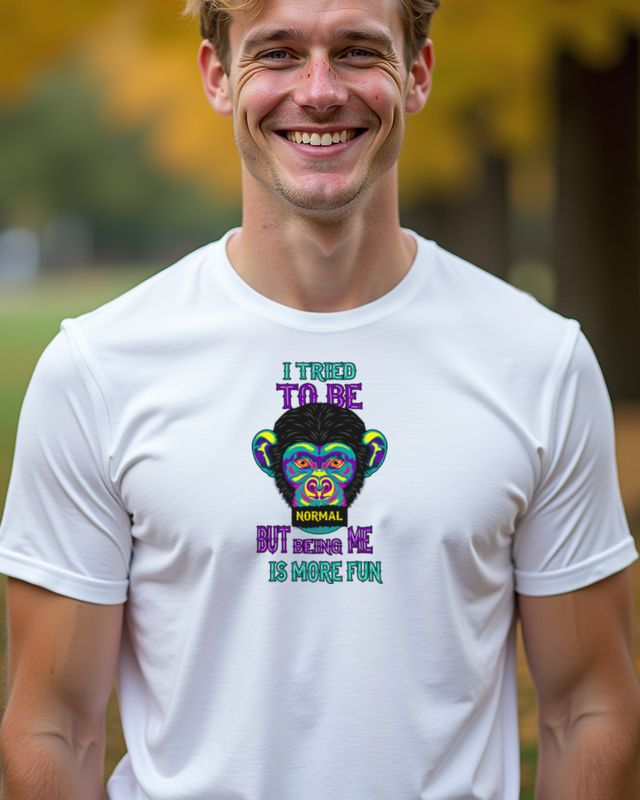 Affe mit Spruch I Tried To Be Normal - Lustiges Affen Motiv – T-Shirt