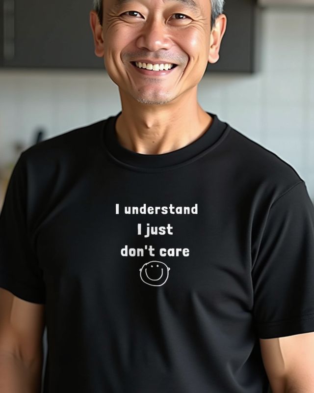 I Understand I Just Do Not Care - Lustiger Sarkasmus Spruch – T-Shirt