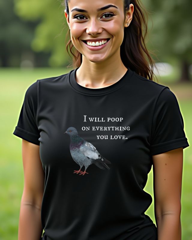 I Will Poop On Everything - Lustiges Tauben Shirt – T-Shirt