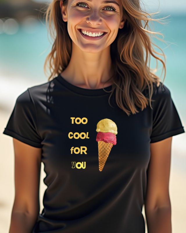 Too Cool for You - Funny Ice Cream Summer Design β T-Shirt