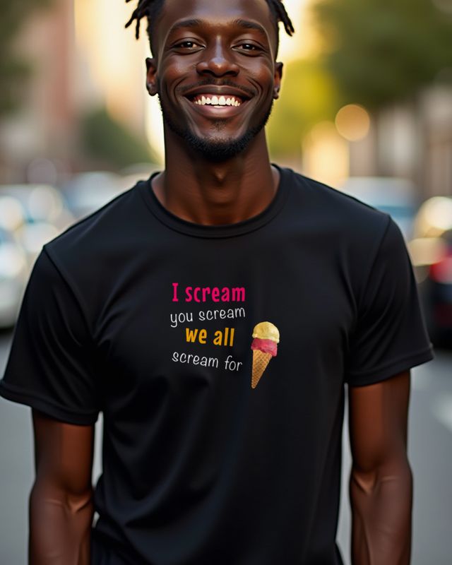 Eiscreme - We all scream - Lustiges Eis Motiv – T-Shirt