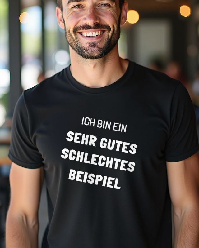 Ich bin ein sehr gutes schlechtes Beispiel - Spruch – T-Shirt