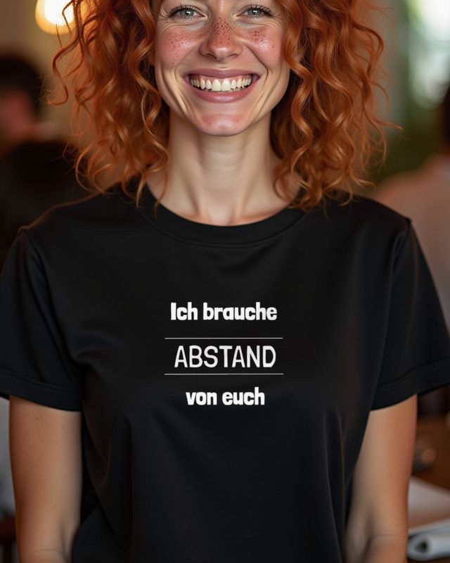 Ich brauche Abstand von euch - Lustiger Spruch – T-Shirt