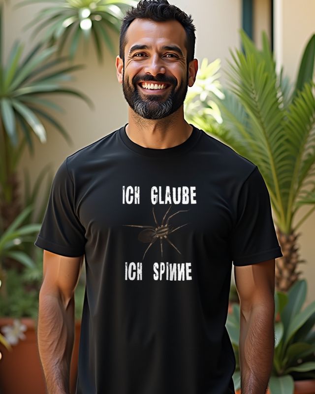 Ich glaube ich spinne - German Spider Pun Design โ T-Shirt