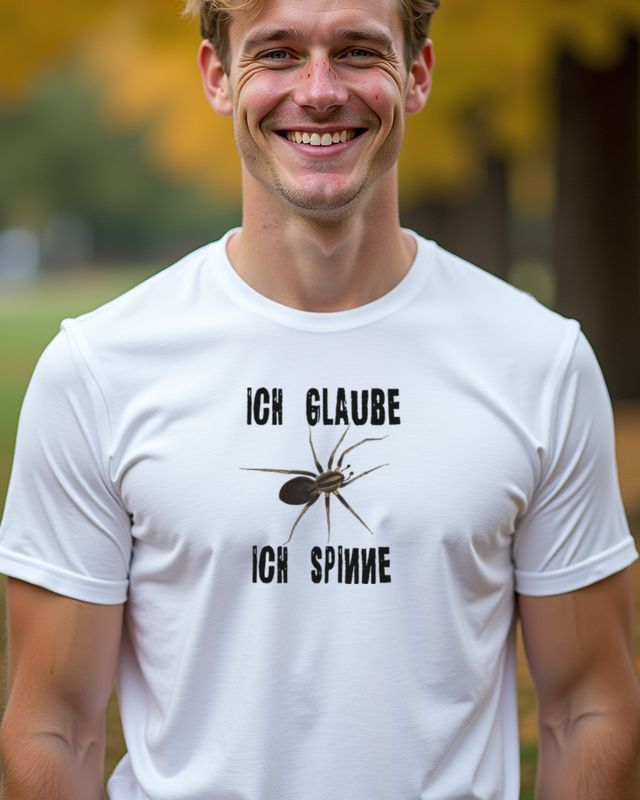 Ich glaube ich spinne - Lustiges Spinnen Wortspiel – T-Shirt
