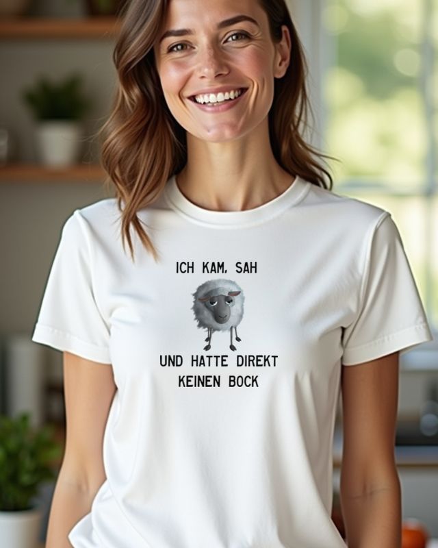 Ich kam sah und hatte keinen Bock mehr - Lustiges Schaf – T-Shirt