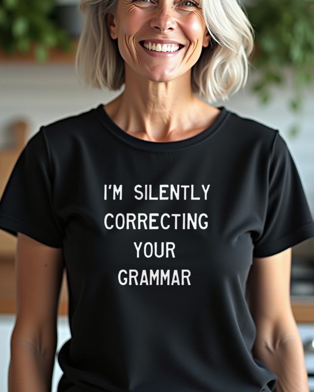 Ich korrigiere still deine Grammatik - Lehrer Spruch – T-Shirt