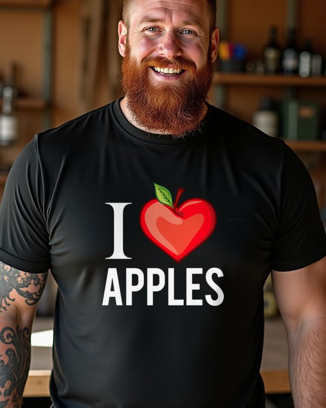 Ich liebe Äpfel - Apfel Motiv für Obstliebhaber – T-Shirt