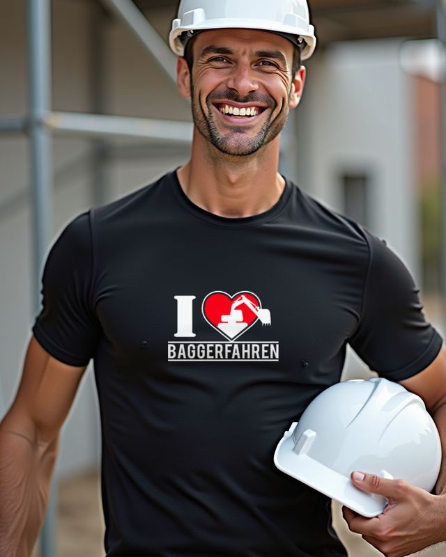 Ich liebe Baggerfahren - I Love Excavator German Gift β T-Shirt