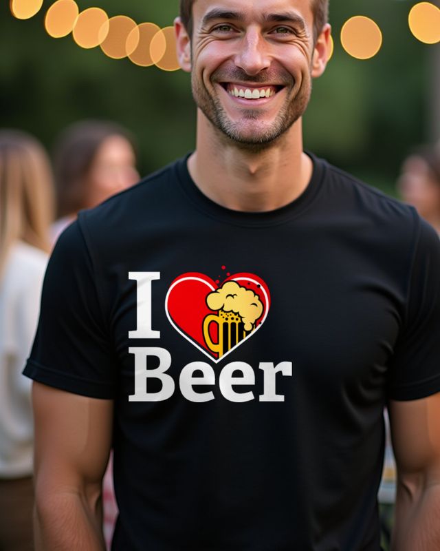 I Love Beer - Heart with Beer Mug β T-Shirt
