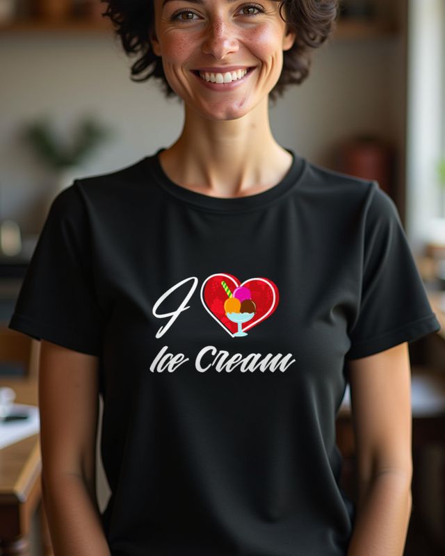 Ich liebe Eiscreme - Süßes Eis Motiv für den Sommer – T-Shirt