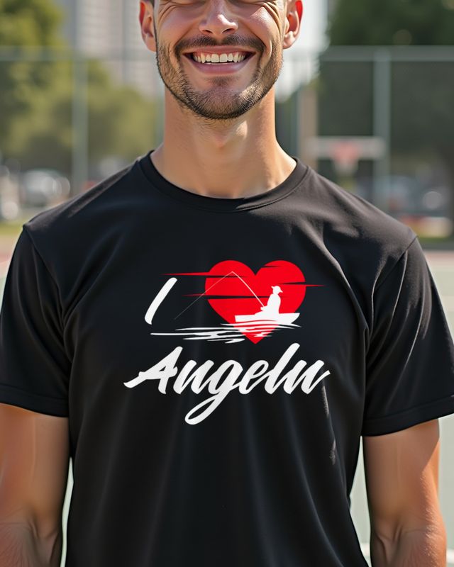 Ich liebe es zu Angeln - Lustiges Geschenk für Angler – T-Shirt