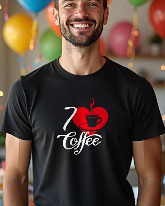 I Love Coffee - Kaffee Liebhaber Geschenk mit Herz – T-Shirt
