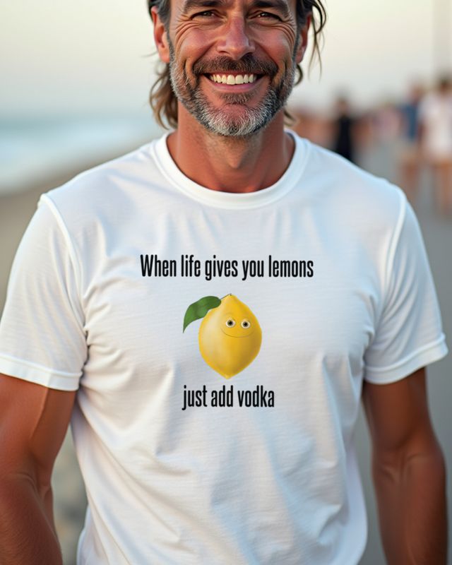 If Life Gives You Lemons Add Vodka - Funny Saying – T-Shirt