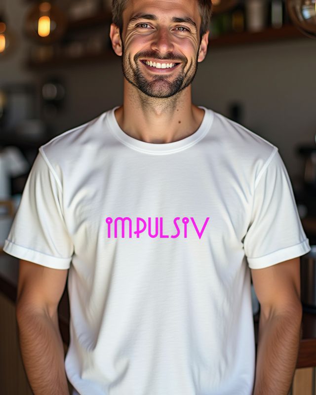 Impulsiv Pink Schriftzug - Statement für Bauchmenschen – T-Shirt