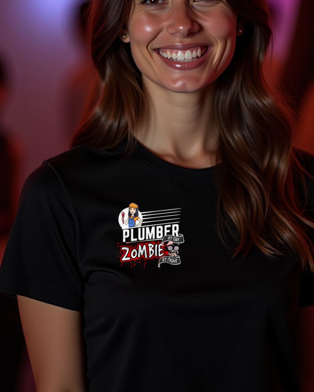 Installateurin & Installateur by Day Zombie by Night – T-Shirt