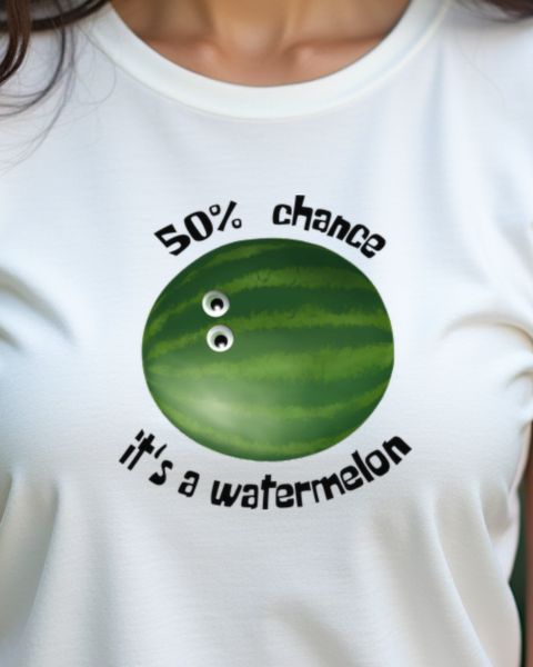 50% Chance Wassermelone - Lustiges Schwangerschaft Motiv