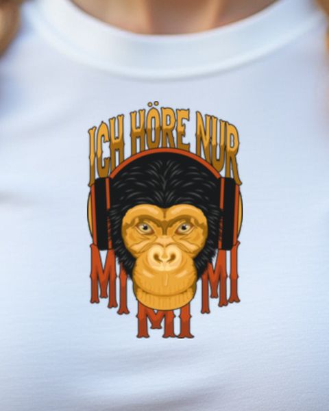 Monkey with German Mi Mi Mi Saying - Funny No Whining Gift