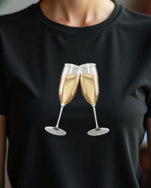 Bubbly Glasses Toast - Happy New Year Party