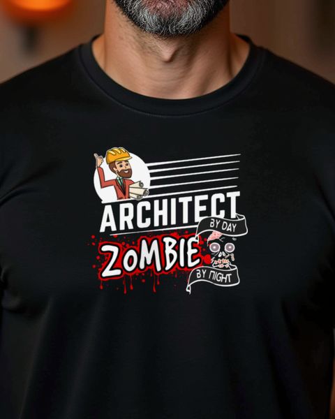 Architect by Day Zombie by Night - Halloween Architect Shirt