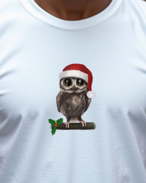 Excited Christmas Owl - Cute Owl Christmas Design