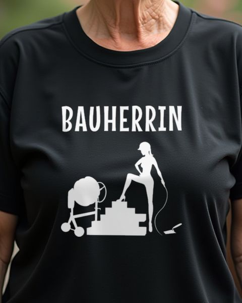 Bauherrin - Lustiges Hausbau Shirt für Frauen
