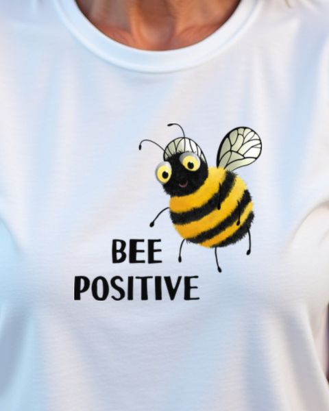 Bee Positive - Lustiges Bienen Wortspiel Motiv