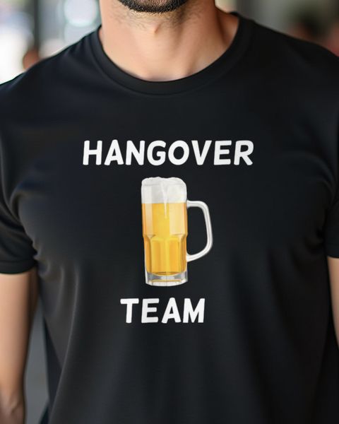 Hangover Team - Funny Drinking Crew Shirt for Men