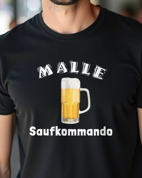 Malle Saufkommando - Funny German Mallorca Beer Gift
