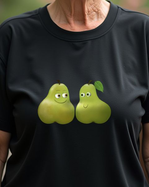 Two Pears Make a Pair - Cute Fruit Pun for Couples
