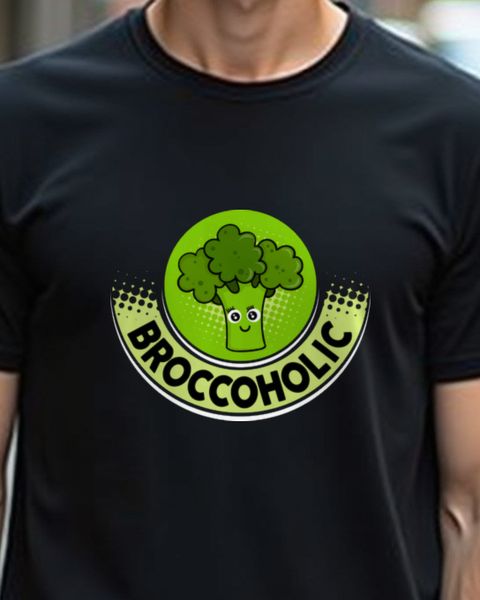 Broccoholic Wortspiel - Grünes Gemüse Geschenkidee