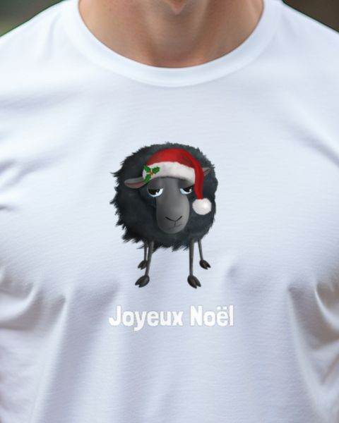 Joyeux Noel Christmas Sheep - French Christmas Greeting